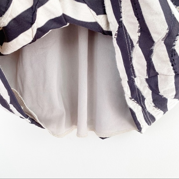 Aqua Navy Blue and White Striped Racerback Dress - Picture 4 of 9